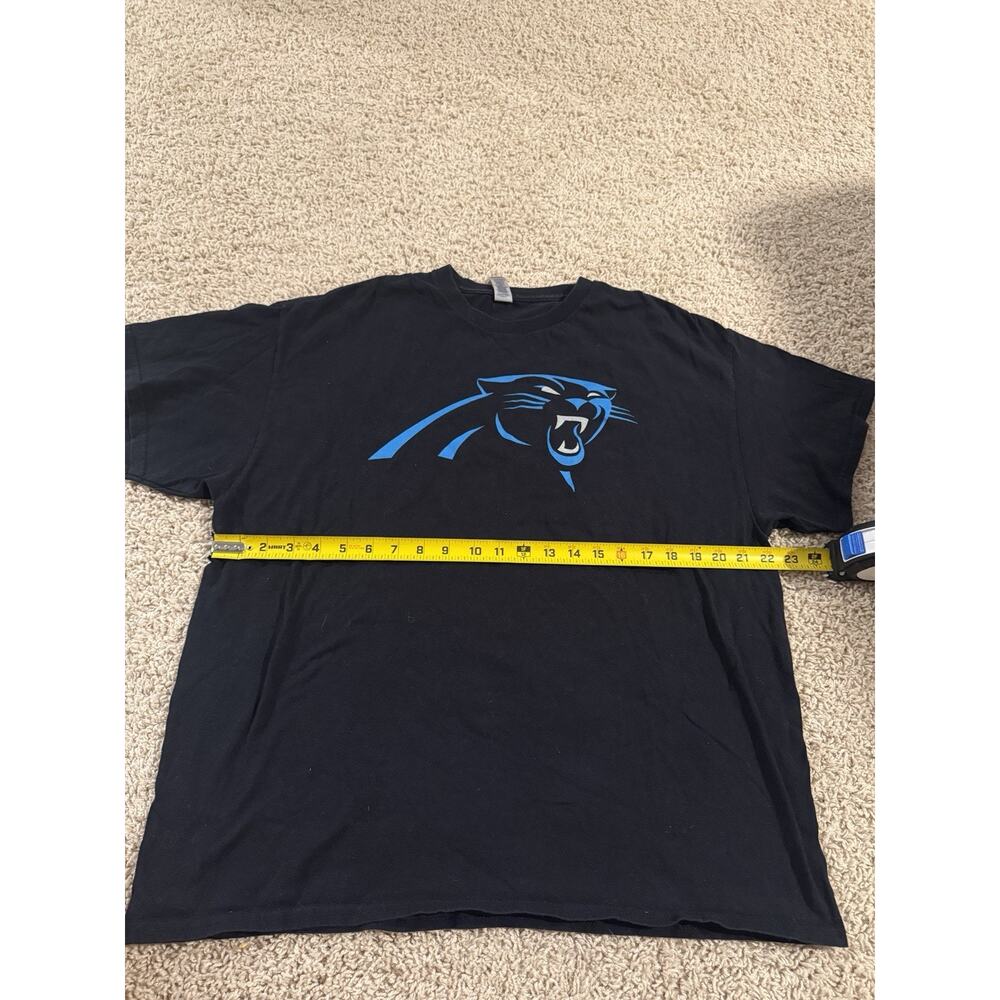 Carolina Panthers NFL Logo Black Gildan Heavy Cotton T-Shirt Adult XL - Picture 6 of 7